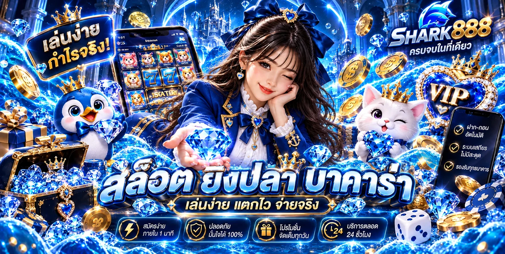 SHARK888 เว็บตรง สล็อต บาคาร่า กีฬา ระบบออโต้